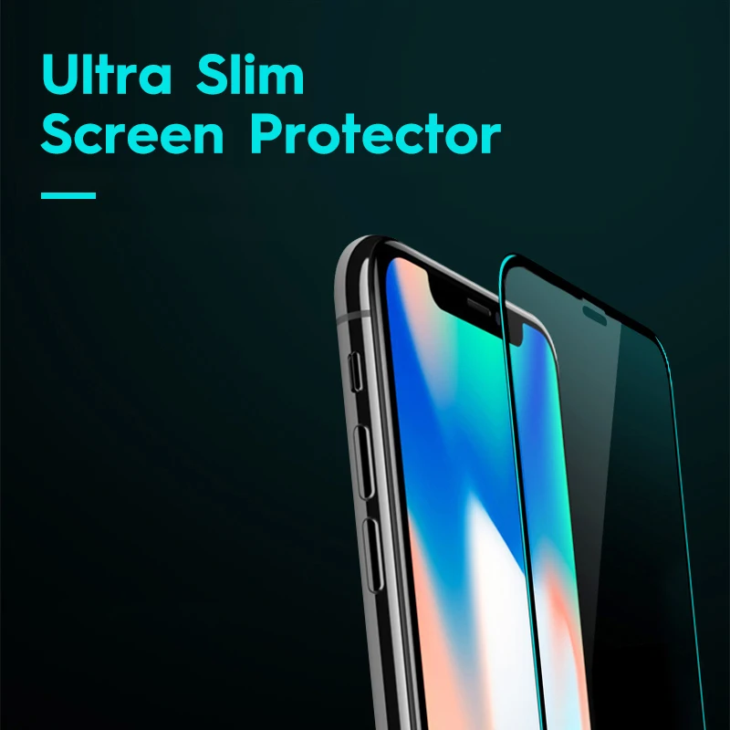 KISSCASE Gehärtetem Glas Für iPhone X XR XS Max XS Ultra Slim Klar Mit Schwarzen Rand Screen Protec