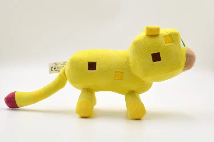 24cm Minecraft Plush Toys Yellow Minecraft Ocelot Stuffed Cat Animal Plush Toys Genuine Dolls Game Cartoon Kids Toys Gifts
