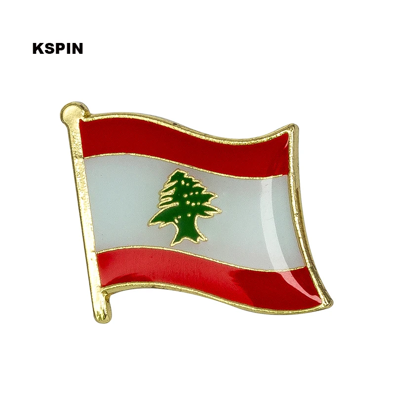 Lebanon flag badge pin lapel pin 100pcs a lot Brooch Icons KS 0102in