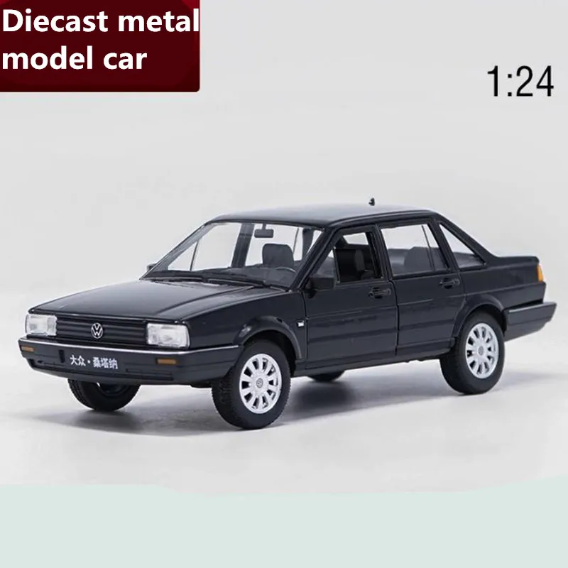 1:24 Volkswagen Santana Расширенная игрушечная машинка из сплава, литая металлическая модель, 2 открытые двери игрушечный автомобиль, Коллекционная