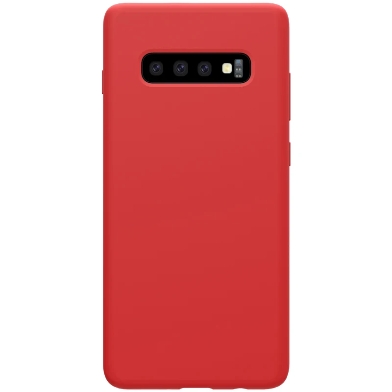 RED Для samsung Galaxy S10+ чехол NILLKIN жидкий Гладкий силиконовый чехол для samsung Galaxy S10 Plus S10E чехол Роскошные Защитные Сумки - Цвет: RED