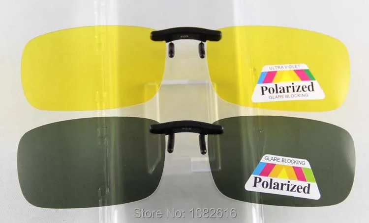 Супер светильник, поляризованные солнцезащитные очки, желтые очки для ночного видения, унисекс, зажим для очков, темно-зеленые линзы, очки для вождения