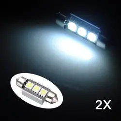 2 шт. 36mm DC 12 V холодный белый 3 SMD СВЕТОДИОДНЫЙ ламповая гирлянда лампа для автомобиля XR657