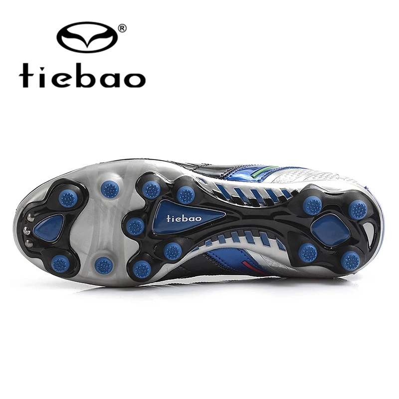 TIEBAO المهنية 39-44 حجم كرة القدم لكرة القدم أحذية الرجال النساء في الهواء الطلق AG باطن لكرة القدم المرابط التدريب رياضية Chuteira فيوتيبول