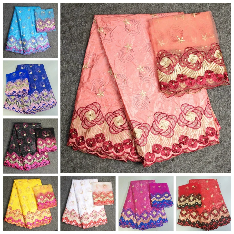 

High Quality Peach BAZIN Riche Getzner,Royal Blue Pink Polyester Cotton Brocade Fabric,Embroidery Bazine Lace Fabric For Wedding