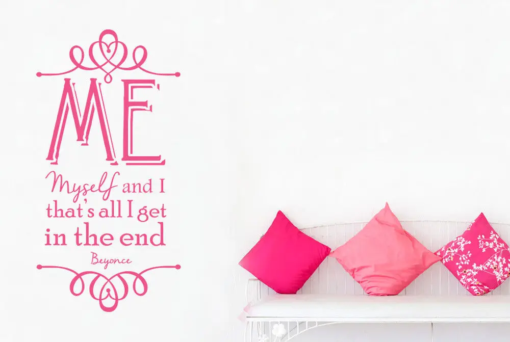 For Beyonce Me Myself &amp I Thats All Get In The End Wall Stickers Vinyl Art Decals | Дом и сад