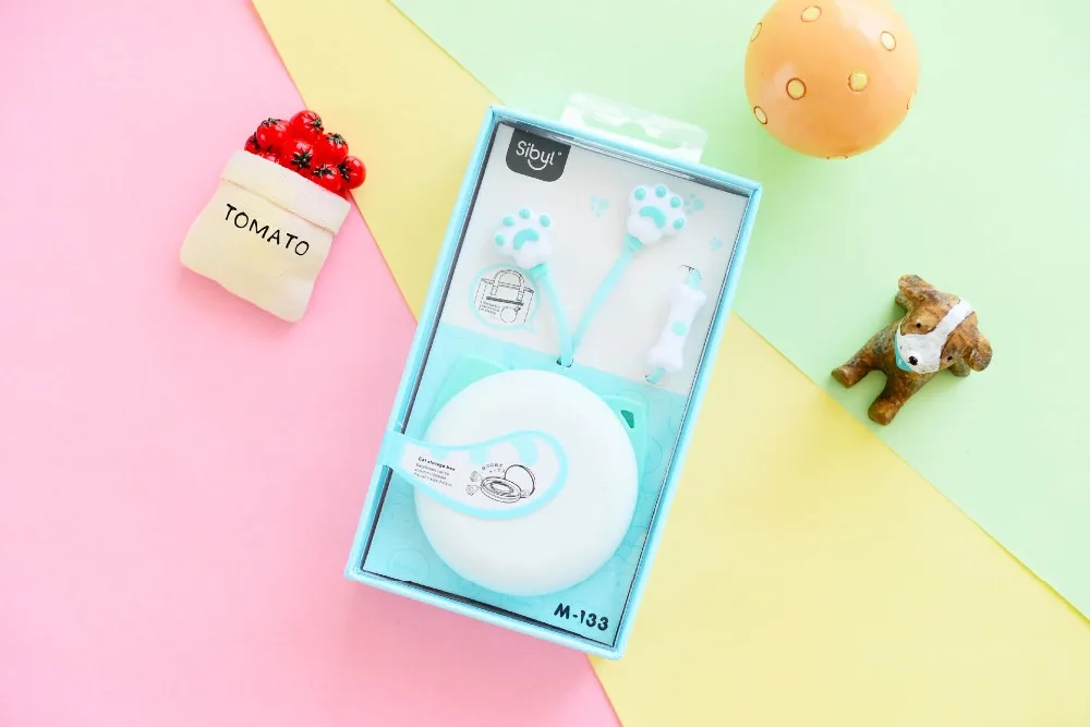 Chiclits 3.5mm in-ear Earphone Cartoon Cat Paw Headphone With Microphone Pack Boxes  for iPhone Samsung Android (1)