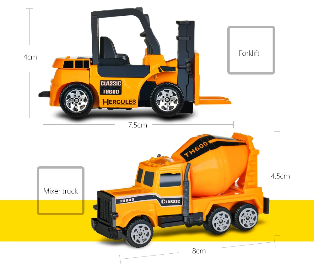Mini Engineering Car Diecast Alloy Construction Vehicle Dump-car (7)