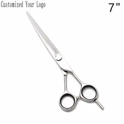 7 "19,5 см JP 440C индивидуальный логотип резка ножницы филировочные ножницы для салона Парикмахерские ножницы C1021