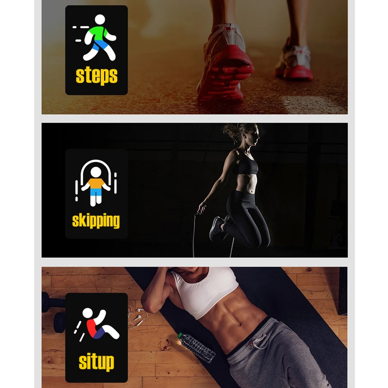  MAFAM A6S Smart Bracelet Color Screen Blood Pressure Heart Rate Monitor Smart Wristbands Cheap Fitn - 32983532612