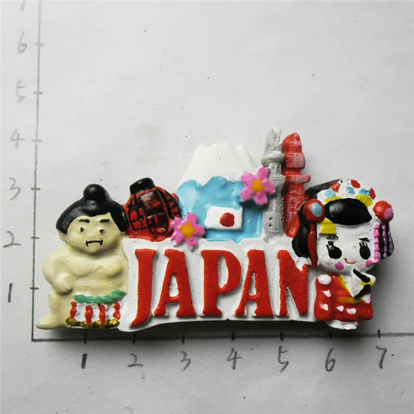 Japan Mt. Fuji Sumo Kimono Geisha Tourist Souvenir Figures Fridge Magnets - Sumo 2