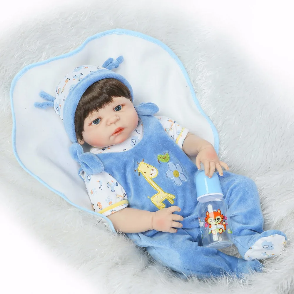 NPK 55 см bebes reborn boy силиконовая кукла для всего тела игрушки младенцев настоящая