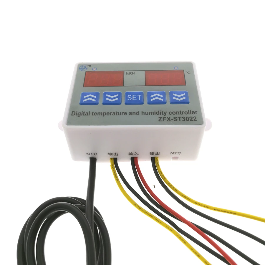 Цифровой регулятор температуры и влажности, регулирующий термостат, гигростат, термометр, гигрометр, контроль с датчиками 220 В