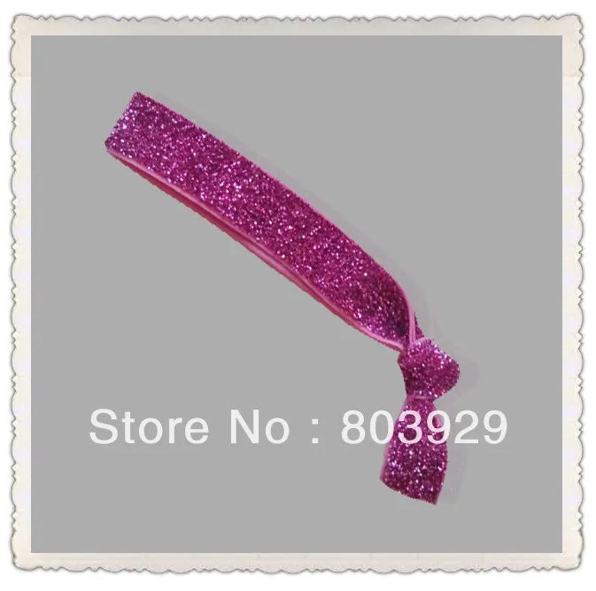 Elastic Pink Glitter Ribbon Hair Ties 5 8 Stretch Metallic Velvet Ribbon Hair Tie Women Hair