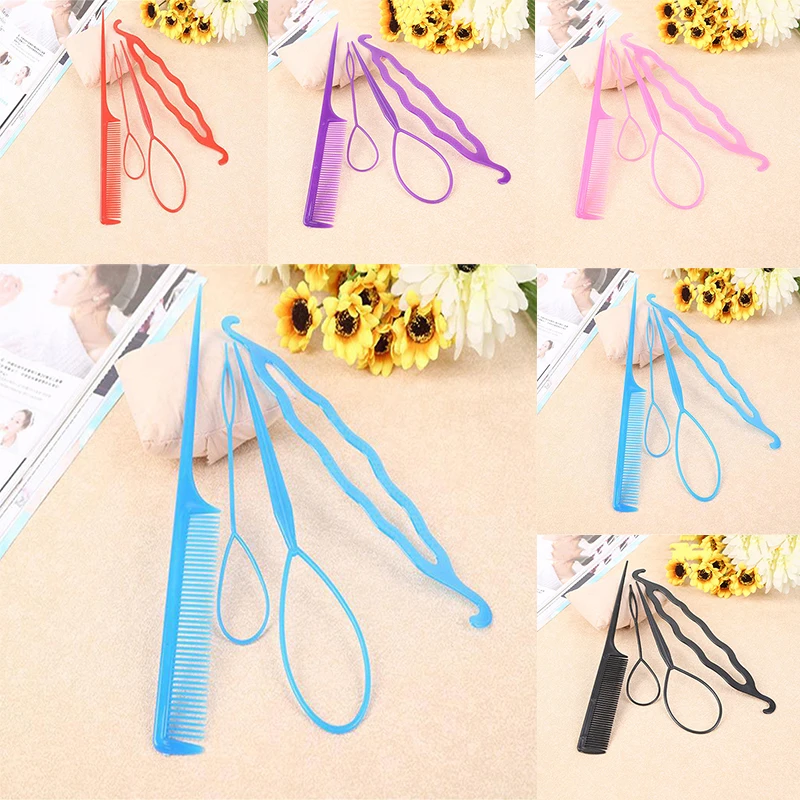 MISS ROSE 1 Set Ponytail Creator Plastic DIY Hair Styling Tools Hair Bands Girls Hair Braid Accessories Bun Maker Girl Headband
