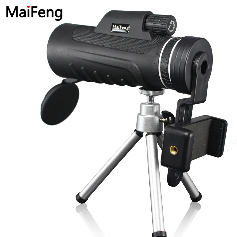 

New 40X60 Phone Monocular Telescope BAK 4 Green Film Hunting Tourism Spotting Scope Portable Binoculo Bracket Tripod