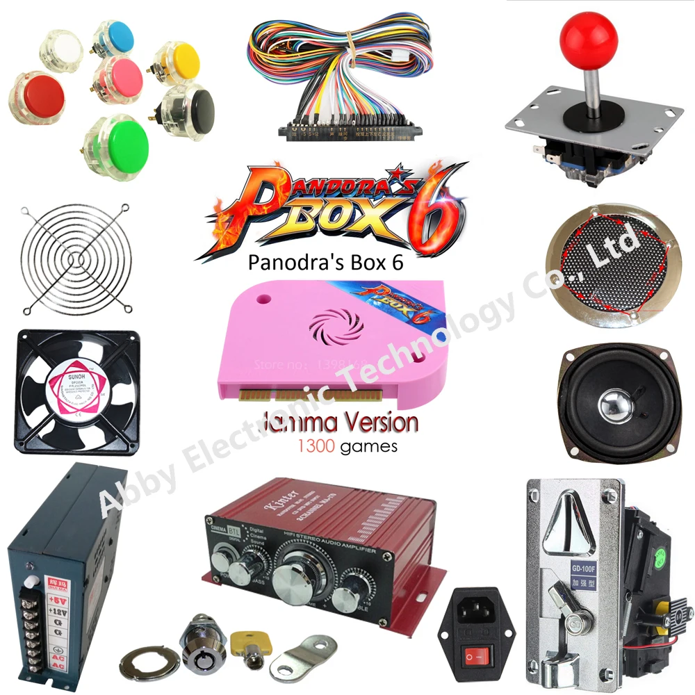 

Jamma Arcade game kit pandora 1300 in 1 arcade DIY kit spare parts to built Bar-top arcade machine or upright arcade cabinet