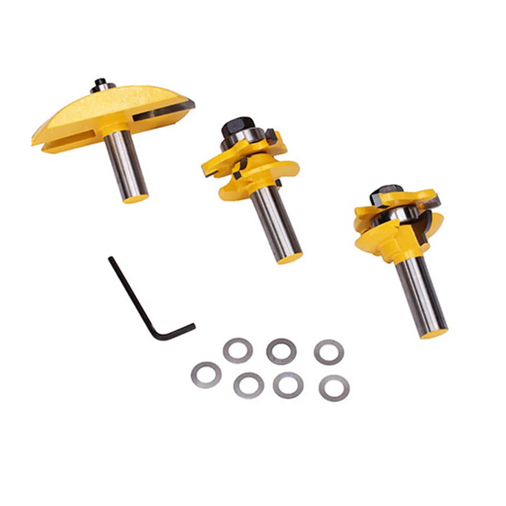 

3pcs 1/2 Inch Door Panel Cabinet Tenon Router Bit Cabinet Rail & Stile Set Panel Raiser Ogee Milling Cutter for Wood