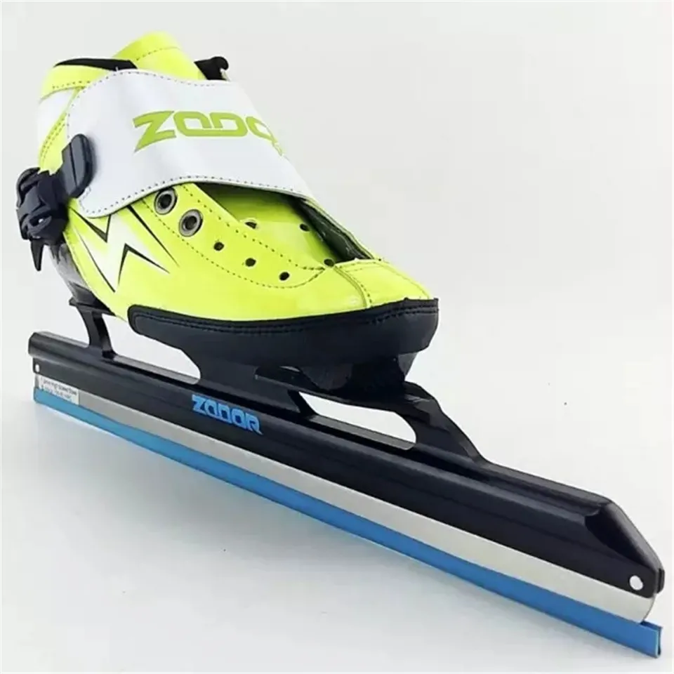 JEERKOOL الجليد على الجليد النساء سرعة الشكل التزلج الجليد الجليد الكربون/الألياف الزجاجية المعادن الإصلاح الموقع سكين سباق شفرة الأحذية IC7