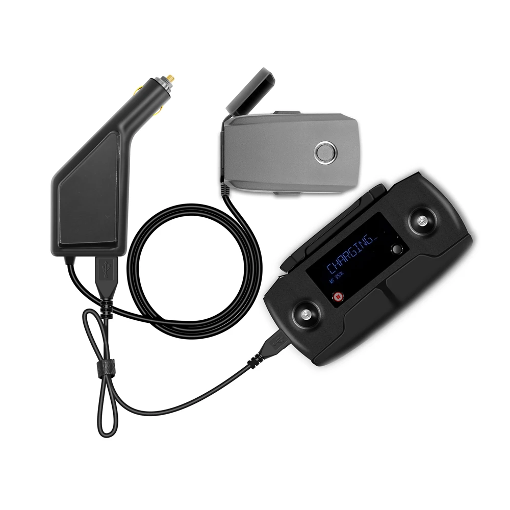 2-в-1 DJI Mavic Pro/Air 2/Pro/зум Автомобильный Зарядное устройство дистанционного управления на батарейках автомобиль на открытом воздухе Mavic 2 Зарядное устройство с USB Порты и разъёмы аксессуары для дрона