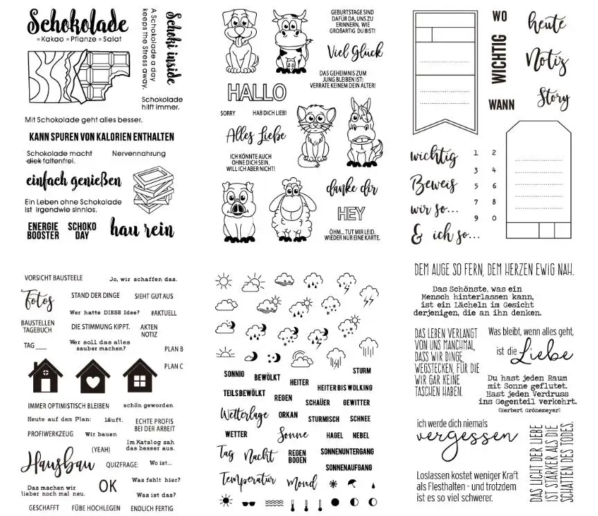 

German Clear Stamp Or stamp for DIY Scrapbooking/Card Making/Kids Fun Decoration Supplies A171