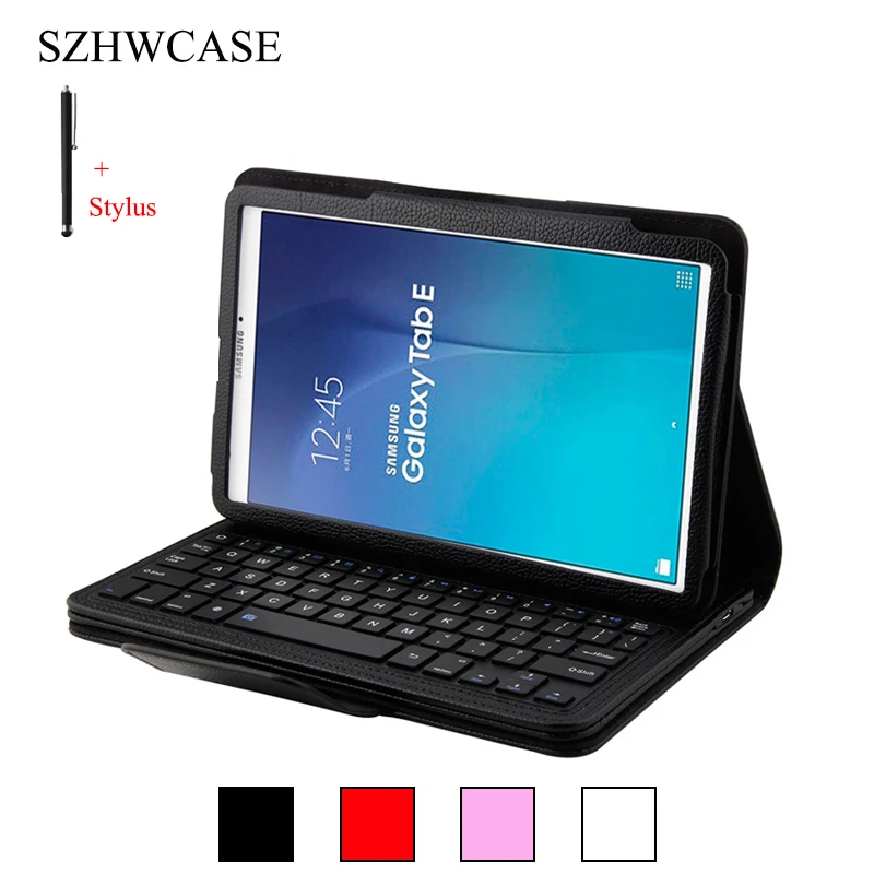 

Wireless Bluetooth Keyboard For Samsung Galaxy Tab E 9.6 T560 Case Cover For Samsung Tab E 9.6 Tablet Flip Leather Stand +Stylus