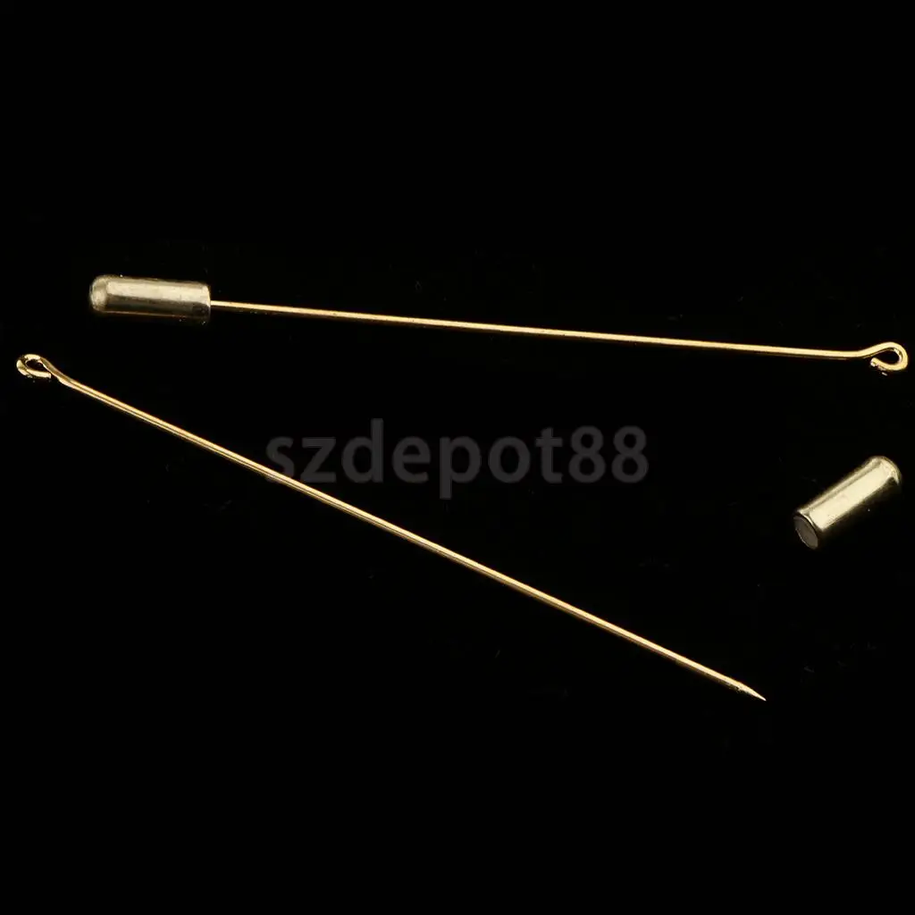 20 Piece Wholesale Handmade Copper Men Women's DIY Collar Lapel Hook Pad Blank Stick Pins Brooches Findings