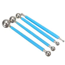 Набор инструментов для моделирования с двумя головками, набор инструментов из нержавеющей стали для пилюль-бара, гладкая полимерная глина, Формовочная палочка, кухонные гаджеты