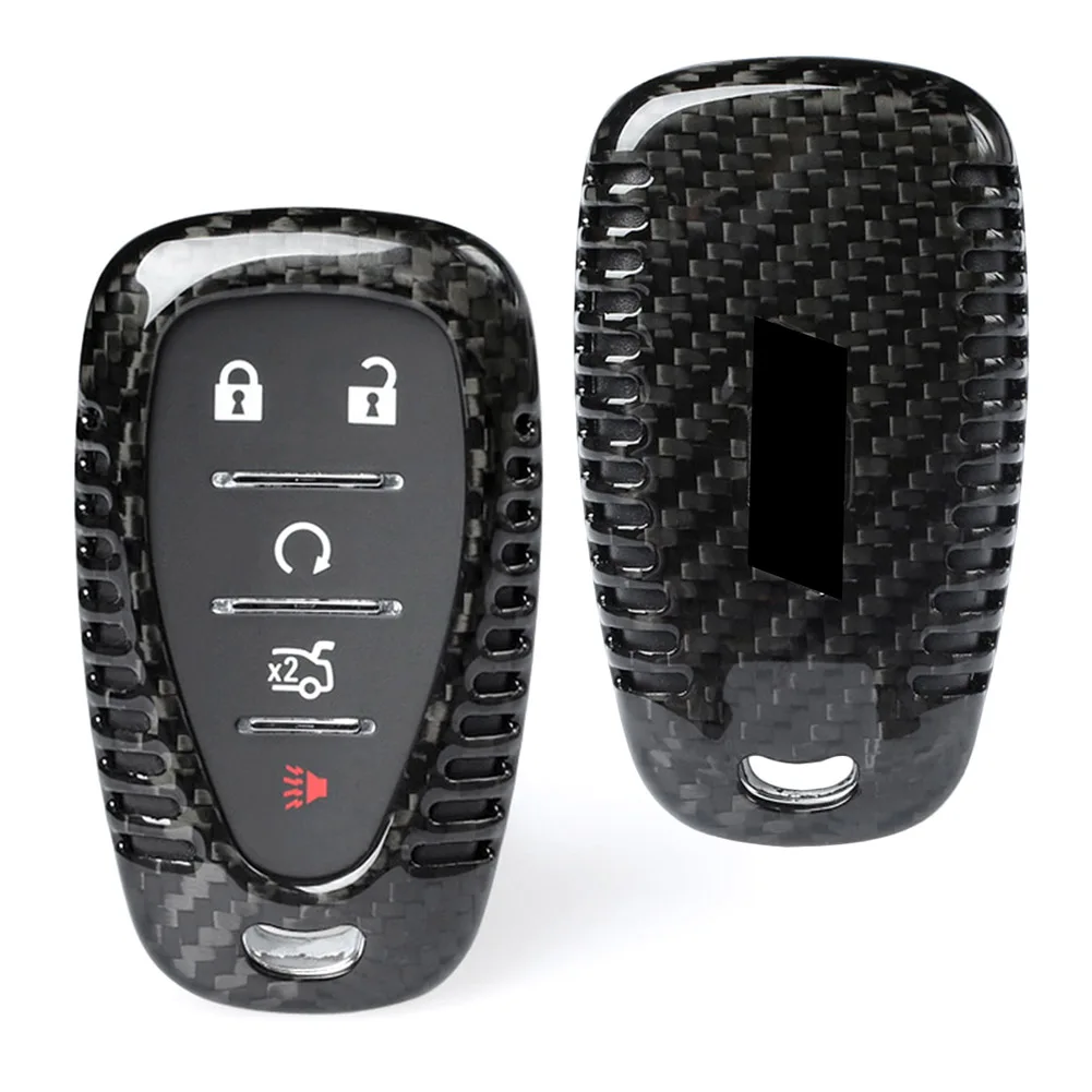 

Car Remote Key Case Fob Shell Cover for Chevrolet Camaro Cruze Volt Spark Bolt Malibu Trax Sonic Carbon Fiber Styling