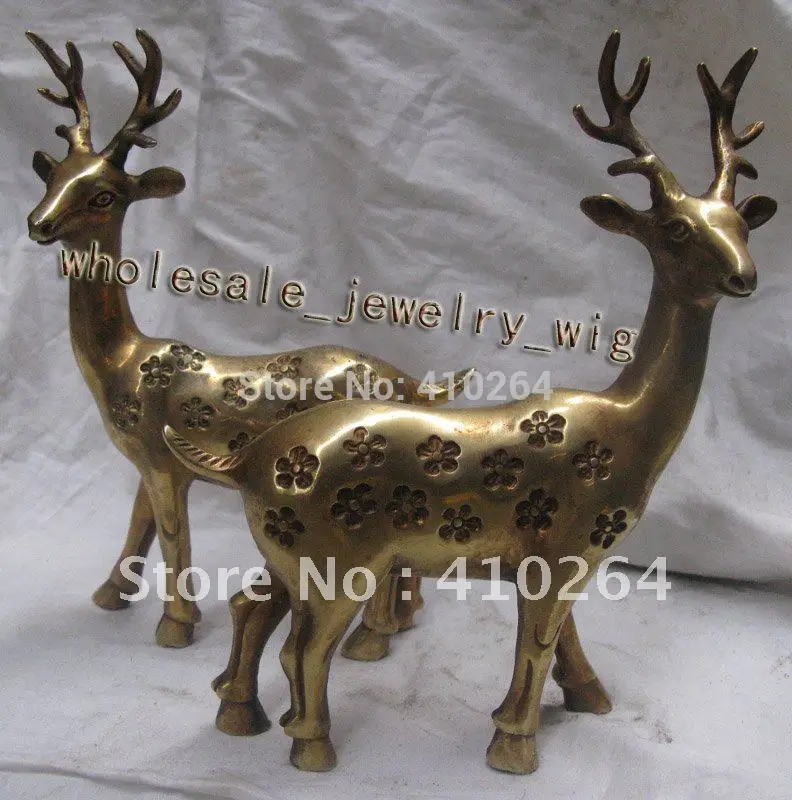 

A pair Sika deer bronze statue discount 30%