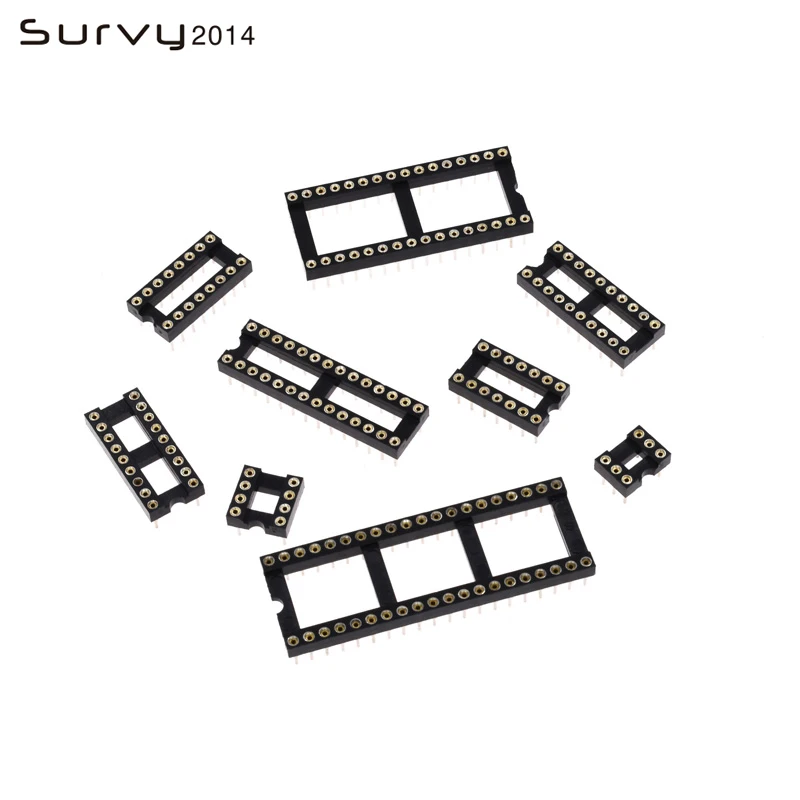 

10PCS IC Socket DIP-6P 40P Pin Round 2.54mm Integrated Circuit Adaptor Solder Type