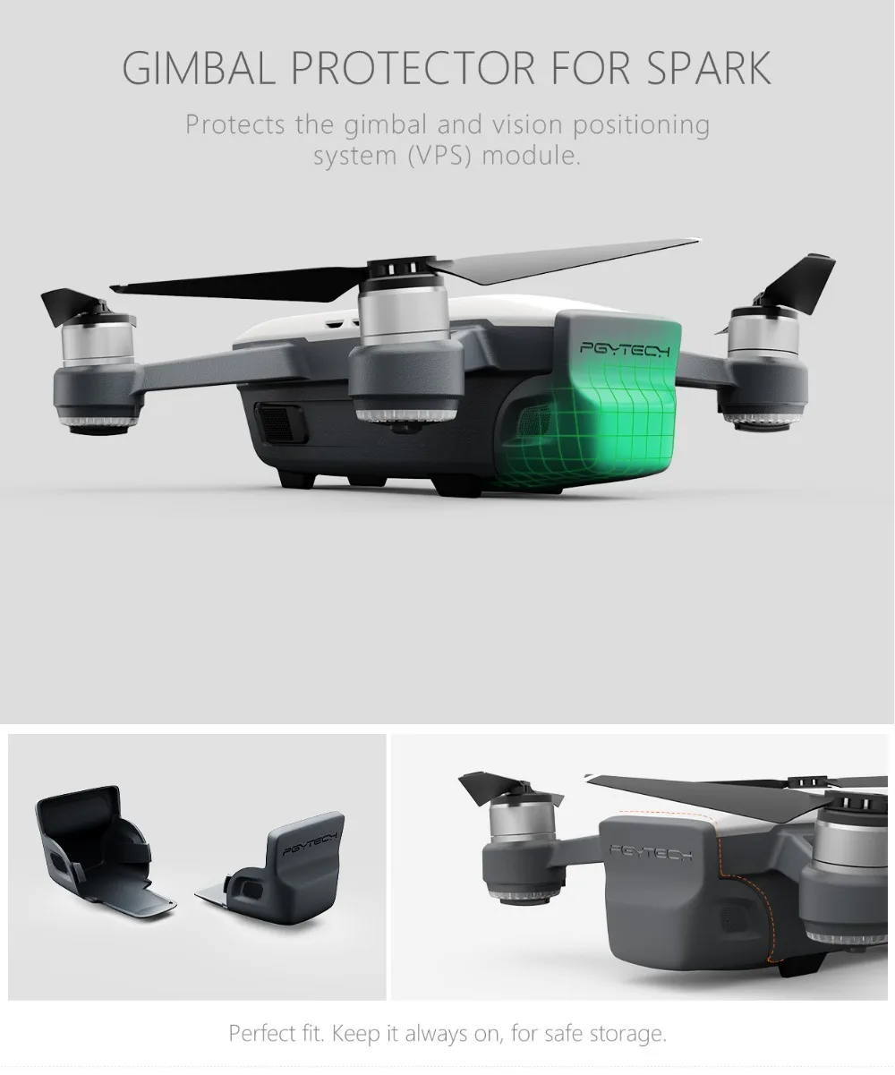 PGYTECH DJI Spark аксессуары комплект комбо защита подвески шасси стояки держатель пропеллера для spark drone аксессуары