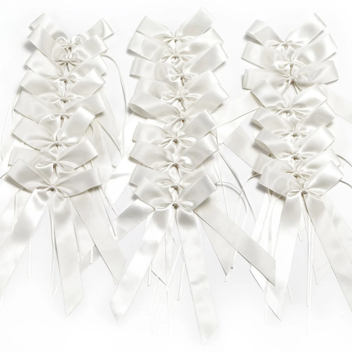 

25pcs Delicate Wedding Pew End Bowknots Ribbon Bows Cars Chairs Decorations