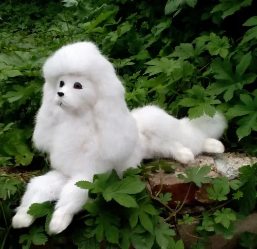 large-poodle-dog-40x21cm-hard-modelpolyethylene-fur-white-prone-poodle-prophome-decoration-toyxmas-gift-1742