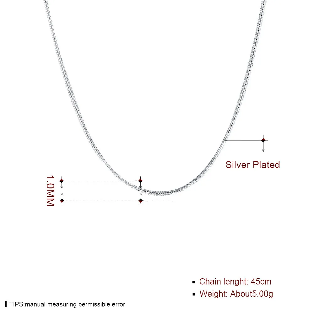 V. Ya, Женские Ювелирные изделия, цепочка в виде змеи, покрытая серебром, 40-60 см, колье, высокое качество, не вызывает аллергии, для женщин, мужчин, ювелирные изделия, ожерелья