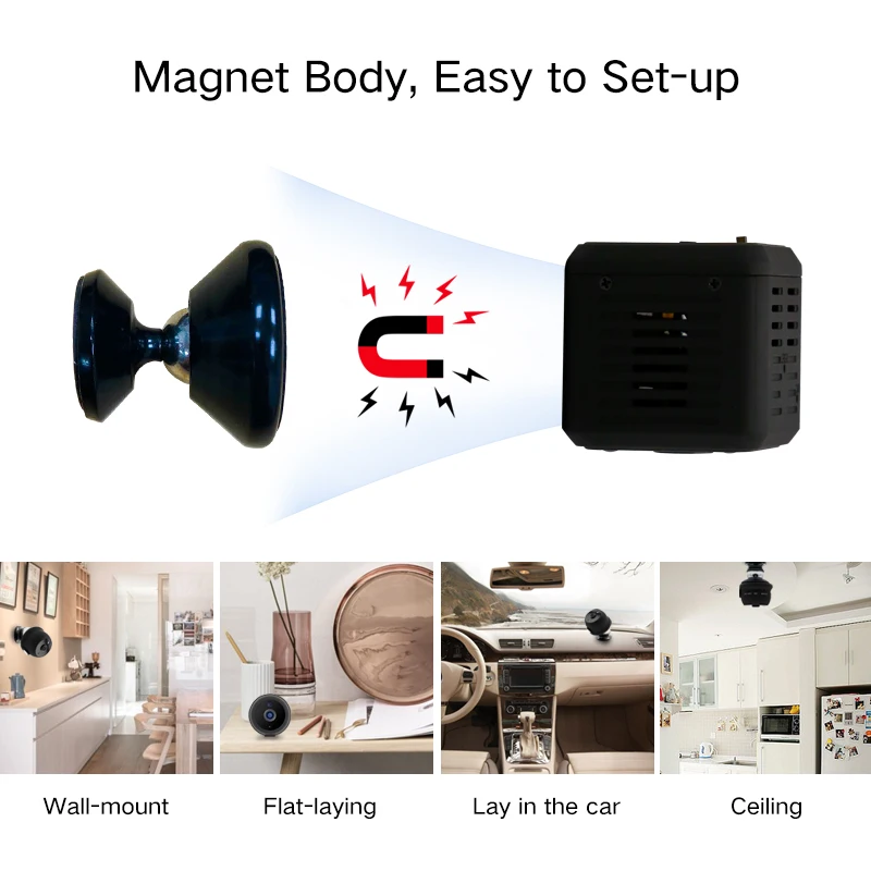 SmartYIBA 720P HD Mini Camera Wifi Smartphone Real-time Monitor Micro Camera Recorde Alert Push DVR DV Smart Security Camcorder