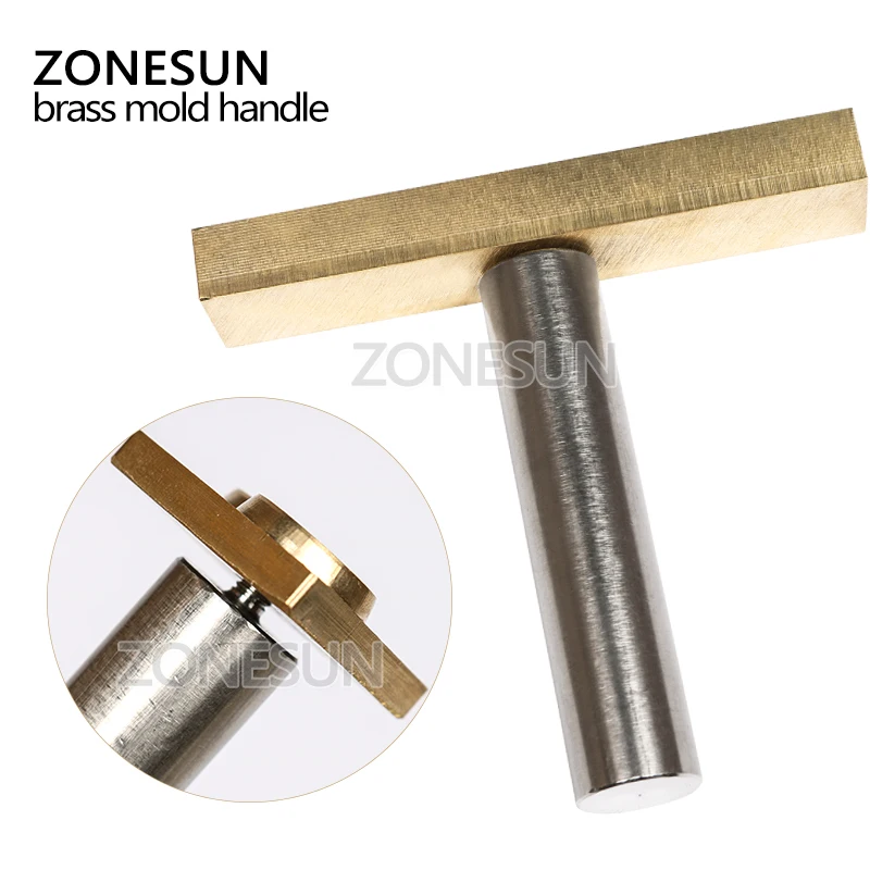 ZONESUN ручка из нержавеющей стали для кожевенного ремесла инструмент кожи