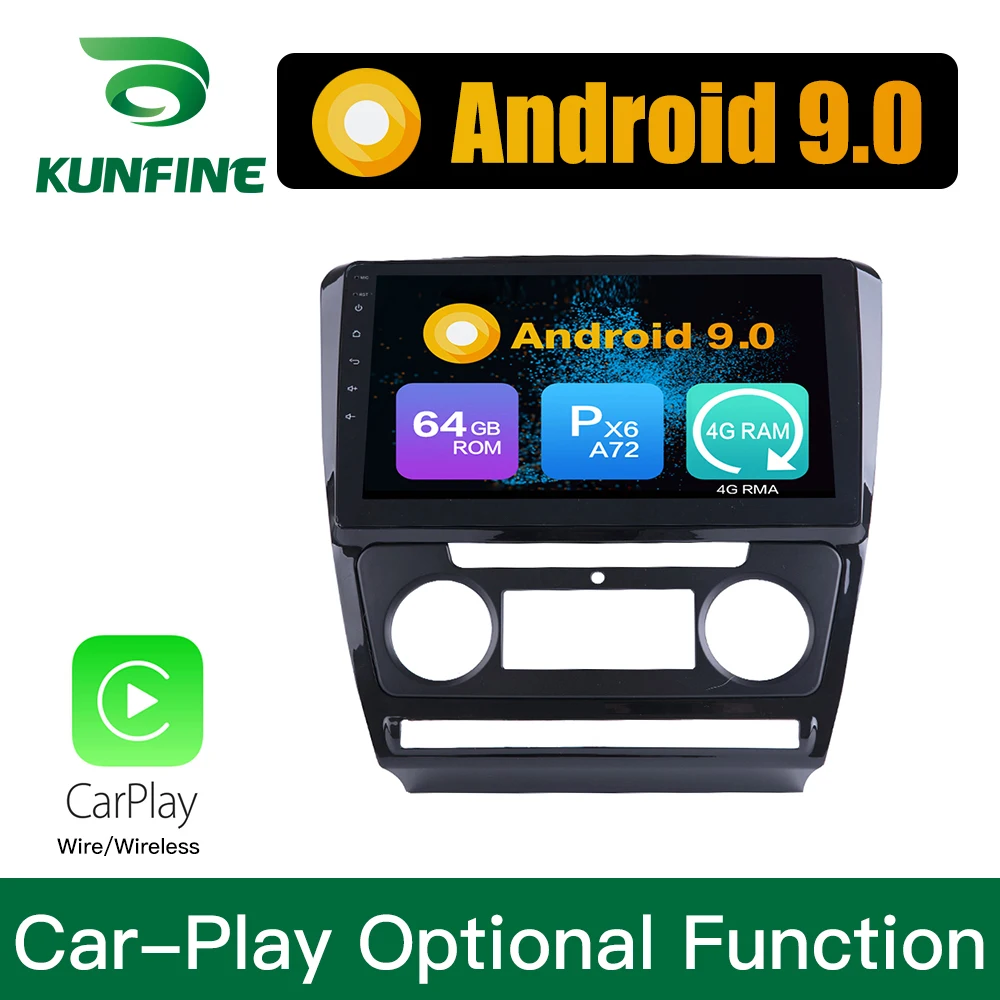 Flash Deal Android 9.0 Ram 4G Rom 64G PX6 Cortex A72 Car DVD GPS Multimedia Player Car Stereo For Skoda Octavia 2007-2013 MT/AT Radio 7