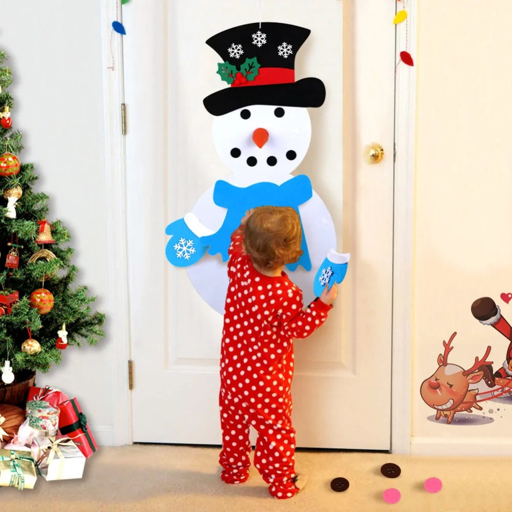 OurWarm DIY Войлок ремесло Снеговик малыш Рождественская елка игрушки Рождественское украшение для дома дети ребенок подарок Счастливого Рождества год