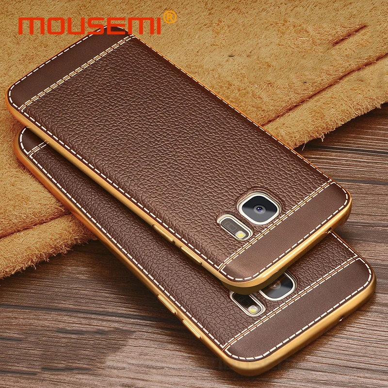 Litchi Grain Phone Cases For Samsung Galaxy S6 S7 edge Case Luxury Plating TPU Cover For Samsung Galaxy S8 Plus Note 3 4 5 Case cases-for-s8+