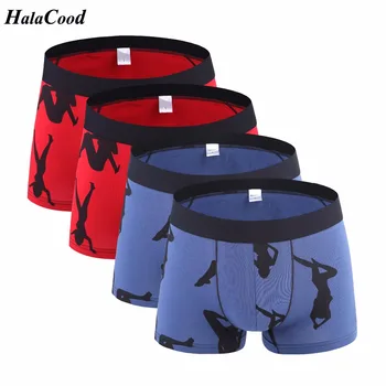 

4Pcs/lot Fashion Boxer Men Underwear Cotton Man Short Breathable Solid Flexible Shorts Boxers Underpants Underwear Male Panties