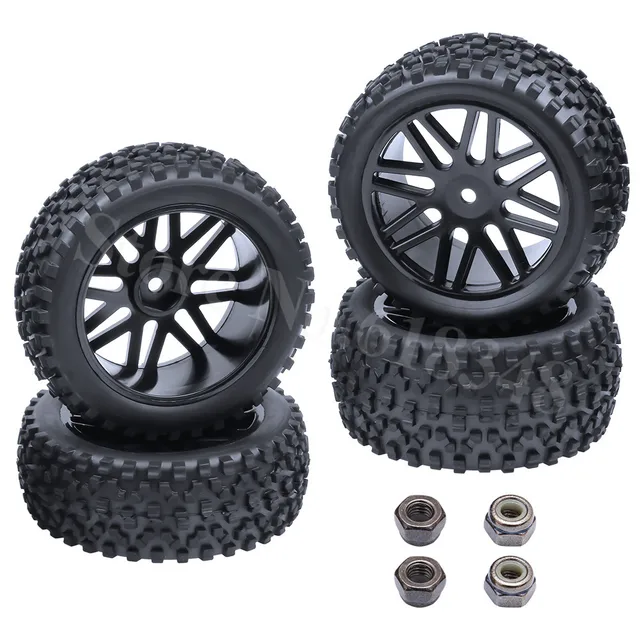 Cheap 4 Pieces Front & Rear Buggy Tyres Wheels 12mm Hex For 1/10 RC Car Fit HSP STORMER 94105 Redcat Shockwave Nitro Buggy Cheap 4 Pieces Front & Rear Buggy Tyres Wheels 12mm Hex For 1/10 RC Car Fit HSP STORMER 94105 Redcat Shockwave Nitro Buggy