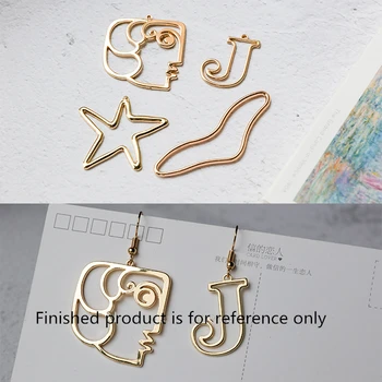 

New 40pcs/lot geometry irregular/stars/letter J/face shape alloy floating locket charms diy jewelry earring pendant accessory