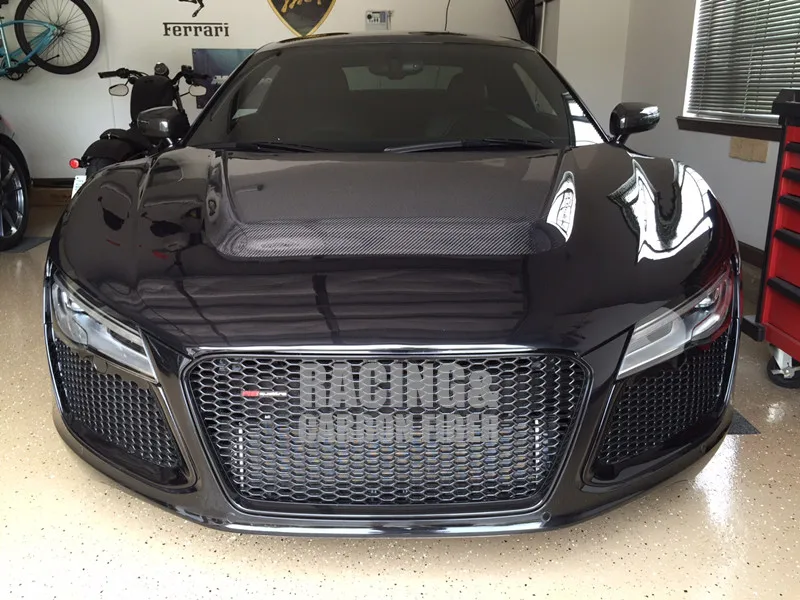 R8 капюшон BONNET-DUBLE-SIDED углеродного волокна капот для Audi R8(Fit: V8 V10) высокое качество и хорошая посадки