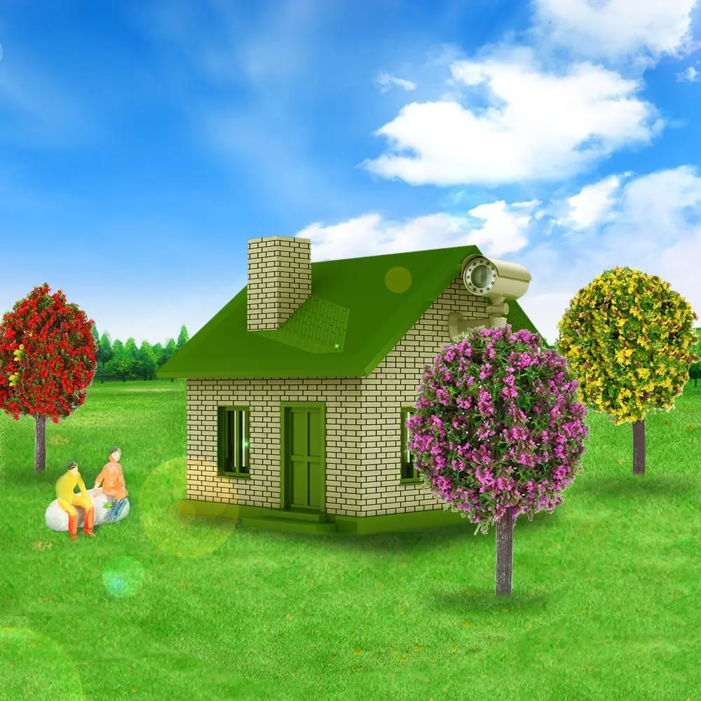 

New 30 Pcs Mixed 3 Colors Ball-shaped Flower Trees Model Train Layout Garden Scenery landscape Trees Diorama Miniature