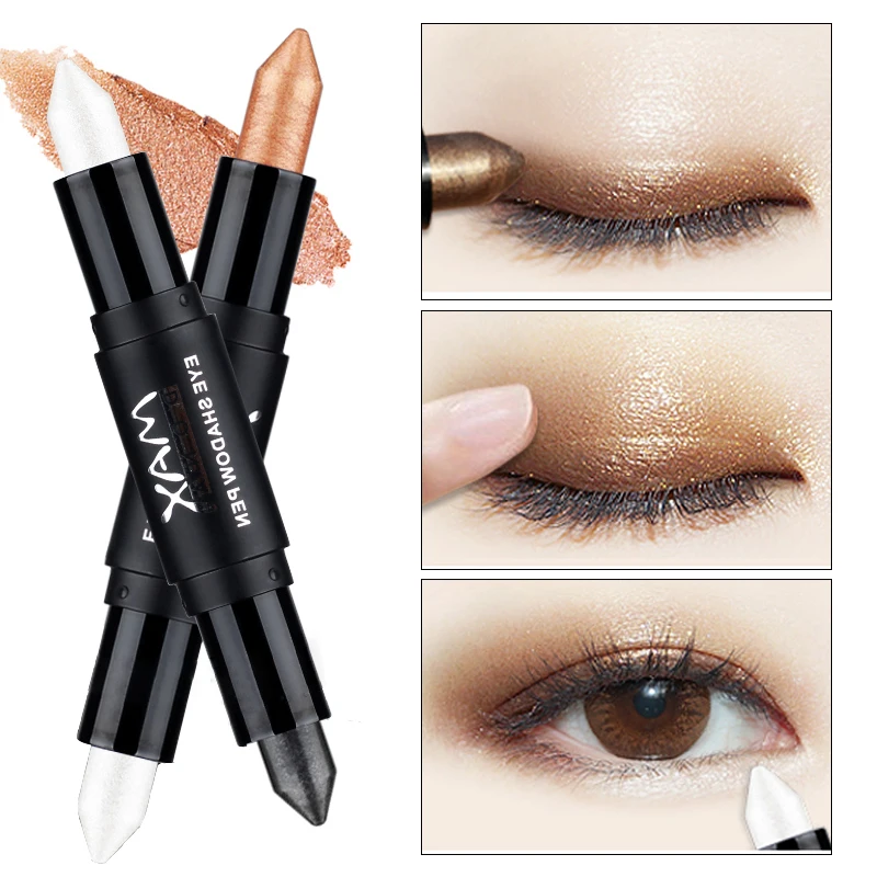 Glitter Eye Shadow Pencil Highlighter Shimmer Stick Eyes Shadow Color Easy To Wear Waterproof Eyeshadow Pen Stick Eye