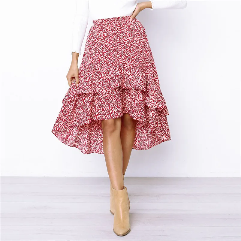 Spring Summer Autumn Hot Selling New Style Women's Sexy Casual Party Printing High Waist Hip Long Ankle length Skirt R11 (1)