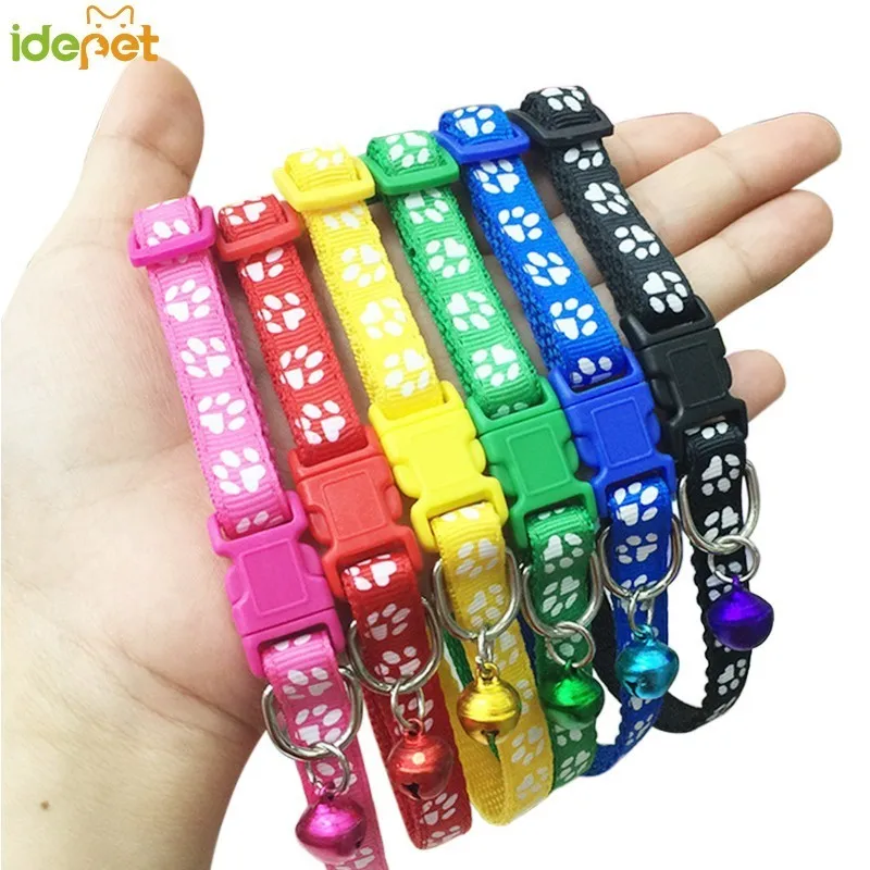 

Pet dog Collar for Small Dogs Cat Puppy Necklace with Bell For Chihuahua Necklace Pet Products For Animals Black /Red/Blue 30S1