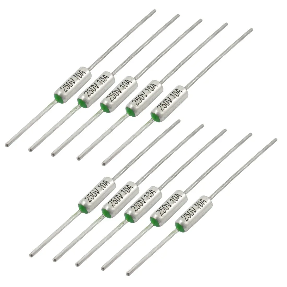 10 Pcs Circuit Cut Off TF 160 Celsius 250V 10A Temperature Thermal Fuses | Обустройство дома