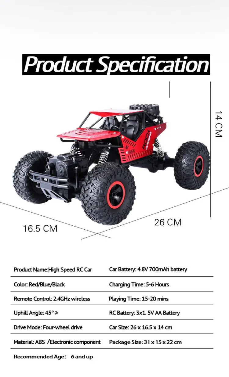 Teeggi 1/16 C08S Радиоуправляемая машина 2,4 ГГц 4WD сильная мощная альпинистская Радиоуправляемая машина внедорожник игрушки автомобиль для детей подарок радиоуправляемые машины модель дистанционного управления